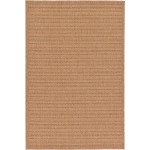 Rug Unique Loom Outdoor Border Light Brown Rectangular 5' 3 x 8' 0
