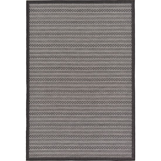 Rug Unique Loom Outdoor Border Gray Rectangular 5' 3 x 8' 0