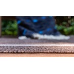 Rug Unique Loom Outdoor Border Brown Rectangular 5' 0 x 8' 0