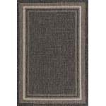 Rug Unique Loom Outdoor Border Black Rectangular 5' 0 x 8' 0