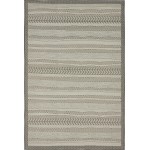 Rug Unique Loom Outdoor Border Gray Rectangular 4' 0 x 6' 0