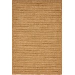 Rug Unique Loom Outdoor Border Light Brown Rectangular 4' 0 x 6' 0