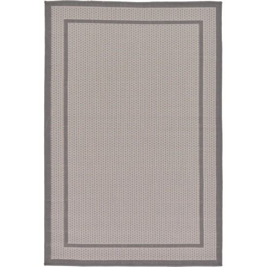 Rug Unique Loom Outdoor Border Gray Rectangular 3' 3 x 5' 0