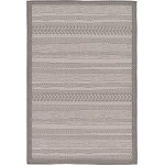 Rug Unique Loom Outdoor Border Gray Rectangular 3' 3 x 5' 0