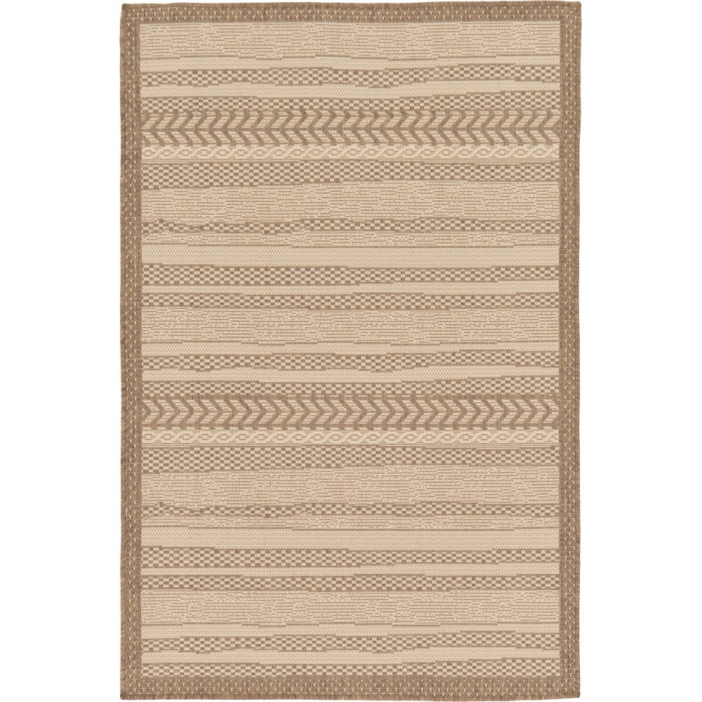 Rug Unique Loom Outdoor Border Brown Rectangular 3' 3 x 5' 0 Rug Unique Loom Outdoor Border Brown Rectangular 3' 3 x 5' 0