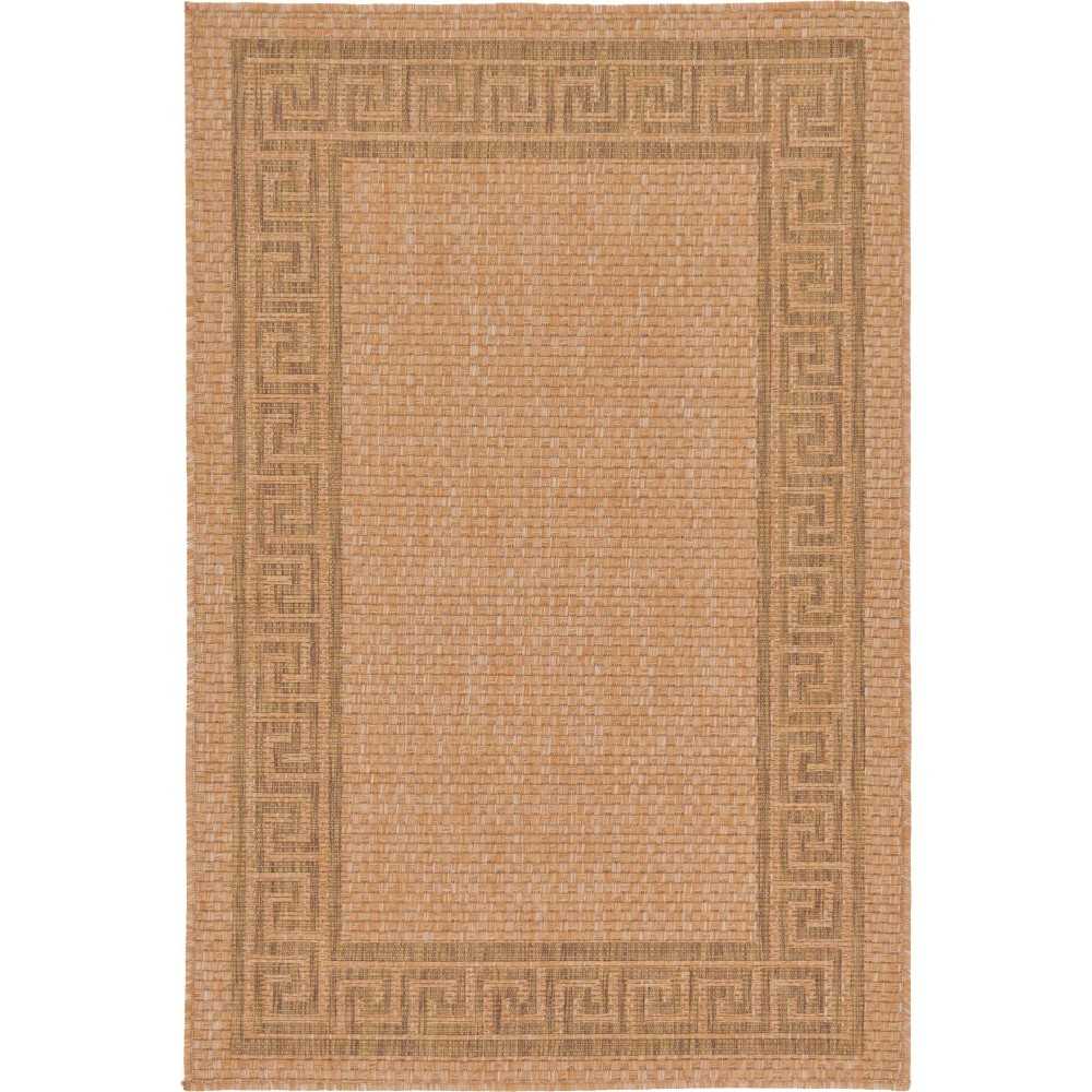 Rug Unique Loom Outdoor Border Light Brown Rectangular 3' 3 x 5' 0 Rug Unique Loom Outdoor Border Light Brown Rectangular 3' 3 x 5' 0