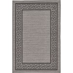 Rug Unique Loom Outdoor Border Gray Rectangular 3' 3 x 5' 0