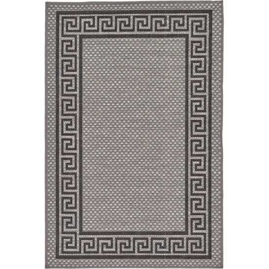 Rug Unique Loom Outdoor Border Gray Rectangular 3' 3 x 5' 0