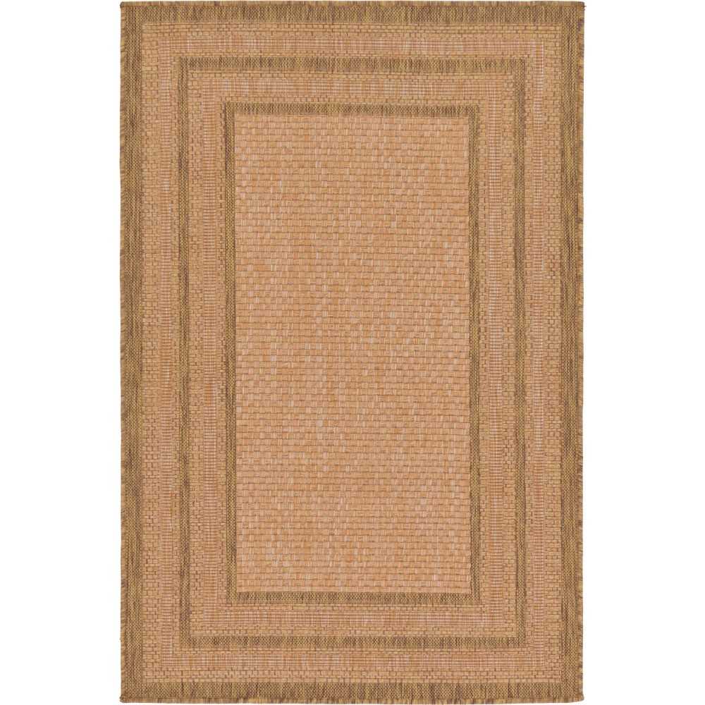 Rug Unique Loom Outdoor Border Light Brown Rectangular 3' 3 x 5' 0 Rug Unique Loom Outdoor Border Light Brown Rectangular 3' 3 x 5' 0
