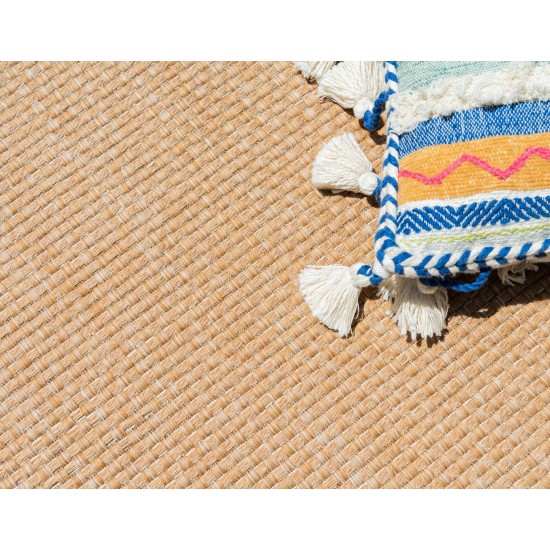 Rug Unique Loom Outdoor Border Light Brown Rectangular 3' 3 x 5' 0