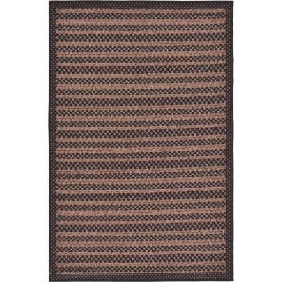 Rug Unique Loom Outdoor Border Black Rectangular 3' 3 x 5' 0