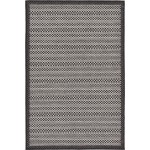 Rug Unique Loom Outdoor Border Gray Rectangular 3' 3 x 5' 0