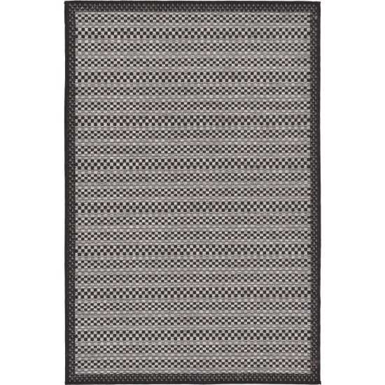 Rug Unique Loom Outdoor Border Gray Rectangular 3' 3 x 5' 0