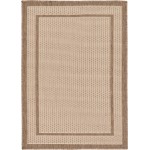 Rug Unique Loom Outdoor Border Brown Rectangular 2' 2 x 3' 0