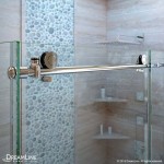 Enigma-X 34 1/2 in. D x 48 3/8 in. W x 76 in. H Fully Frameless Sliding Shower Enclosure in Polished Stainless Steel