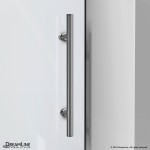 Enigma-X 34 1/2 in. D x 72 3/8 in. W x 76 in. H Fully Frameless Sliding Shower Enclosure in Brushed Stainless Steel