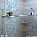 Enigma-X 34 1/2 in. D x 72 3/8 in. W x 76 in. H Fully Frameless Sliding Shower Enclosure in Polished Stainless Steel