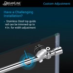 Enigma-X 32 1/2 in. D x 72 3/8 in. W x 76 in. H Fully Frameless Sliding Shower Enclosure in Polished Stainless Steel