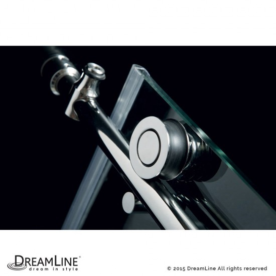 Enigma-X 32 1/2 in. D x 72 3/8 in. W x 76 in. H Fully Frameless Sliding Shower Enclosure in Polished Stainless Steel