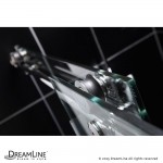 Enigma-X 32 1/2 in. D x 72 3/8 in. W x 76 in. H Fully Frameless Sliding Shower Enclosure in Polished Stainless Steel