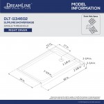 34 in. D x 60 in. W x 76 3/4 in. H Right Drain Acrylic Shower Base and QWALL-5 Backwall Kit In White