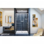 Infinity-Z 44-48 in. W x 72 in. H Semi-Frameless Sliding Shower Door, Clear Glass in Chrome