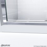 Infinity-Z 44-48 in. W x 72 in. H Semi-Frameless Sliding Shower Door, Frosted Glass in Brushed Nickel