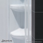 30 in. D x 60 in. W x 75 5/8 in. H Left Drain Acrylic Shower Base and QWALL-3 Backwall Kit In White