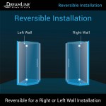 Prism 38 1/8 in. x 72 in. Frameless Neo-Angle Pivot Shower Enclosure in Chrome