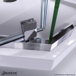 Prism 38 1/8 in. x 72 in. Frameless Neo-Angle Pivot Shower Enclosure in Chrome