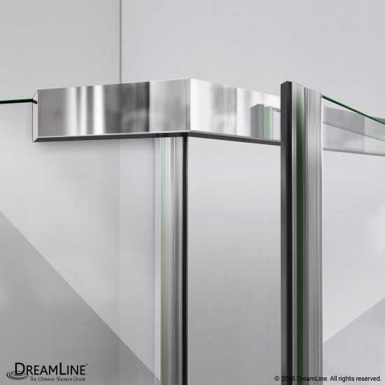 Prism 38 1/8 in. x 72 in. Frameless Neo-Angle Pivot Shower Enclosure in Chrome