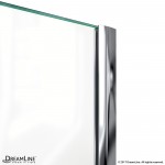 Prism 38 1/8 in. x 72 in. Frameless Neo-Angle Pivot Shower Enclosure in Chrome