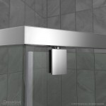 Prism 38 1/8 in. x 72 in. Frameless Neo-Angle Pivot Shower Enclosure in Brushed Nickel