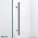 Prism Lux 34 5/16 in. x 72 in. Fully Frameless Neo-Angle Hinged Shower Enclosure in Brushed Nickel