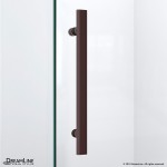 Prism Lux 34 5/16 in. x 72 in. Fully Frameless Neo-Angle Hinged Shower Enclosure in Oil Rubbed Bronze