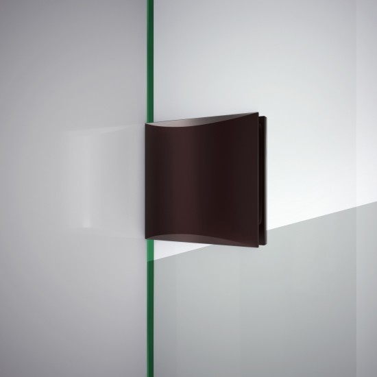 Prism Lux 34 5/16 in. x 72 in. Fully Frameless Neo-Angle Hinged Shower Enclosure in Oil Rubbed Bronze