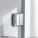 Prism Lux 36 5/16 in. x 72 in. Fully Frameless Neo-Angle Hinged Shower Enclosure in Chrome