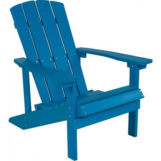 Charlestown All-Weather Adirondack Chair in Blue Faux Wood