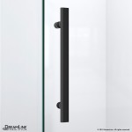 Prism Lux 36 5/16 in. x 72 in. Fully Frameless Neo-Angle Hinged Shower Enclosure in Satin Black