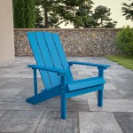 Charlestown All-Weather Adirondack Chair in Blue Faux Wood