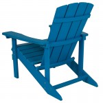 Charlestown All-Weather Adirondack Chair in Blue Faux Wood