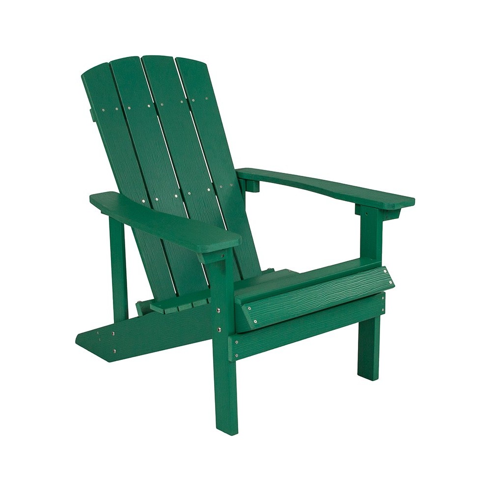 Charlestown All-Weather Adirondack Chair in Green Faux Wood