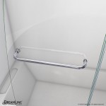 Aqua 56-60 in. W x 58 in. H Frameless Hinged Tub Door with Extender Panel in Chrome