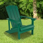 Charlestown All-Weather Adirondack Chair in Green Faux Wood