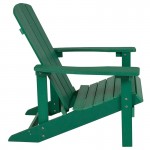 Charlestown All-Weather Adirondack Chair in Green Faux Wood