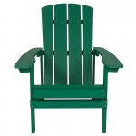 Charlestown All-Weather Adirondack Chair in Green Faux Wood