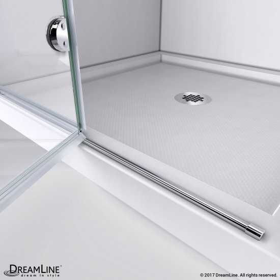 Aqua Fold 33 1/2 in. W x 72 in. H Frameless Bi-Fold Shower Door in Chrome