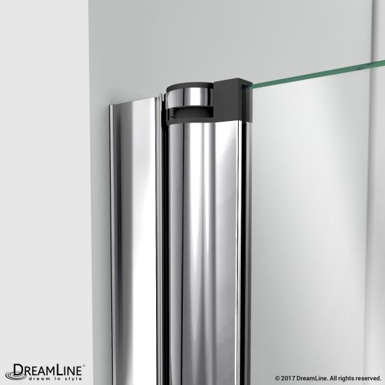 Aqua Fold 29 1/2 in. W x 72 in. H Frameless Bi-Fold Shower Door in Chrome