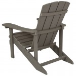 Charlestown All-Weather Adirondack Chair in Gray Faux Wood