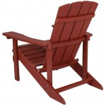 Charlestown All-Weather Adirondack Chair in Red Faux Wood